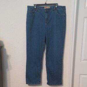 Just My Size Women's High Rise Stretch Classic Denim Blue Jeans. Size 16 W